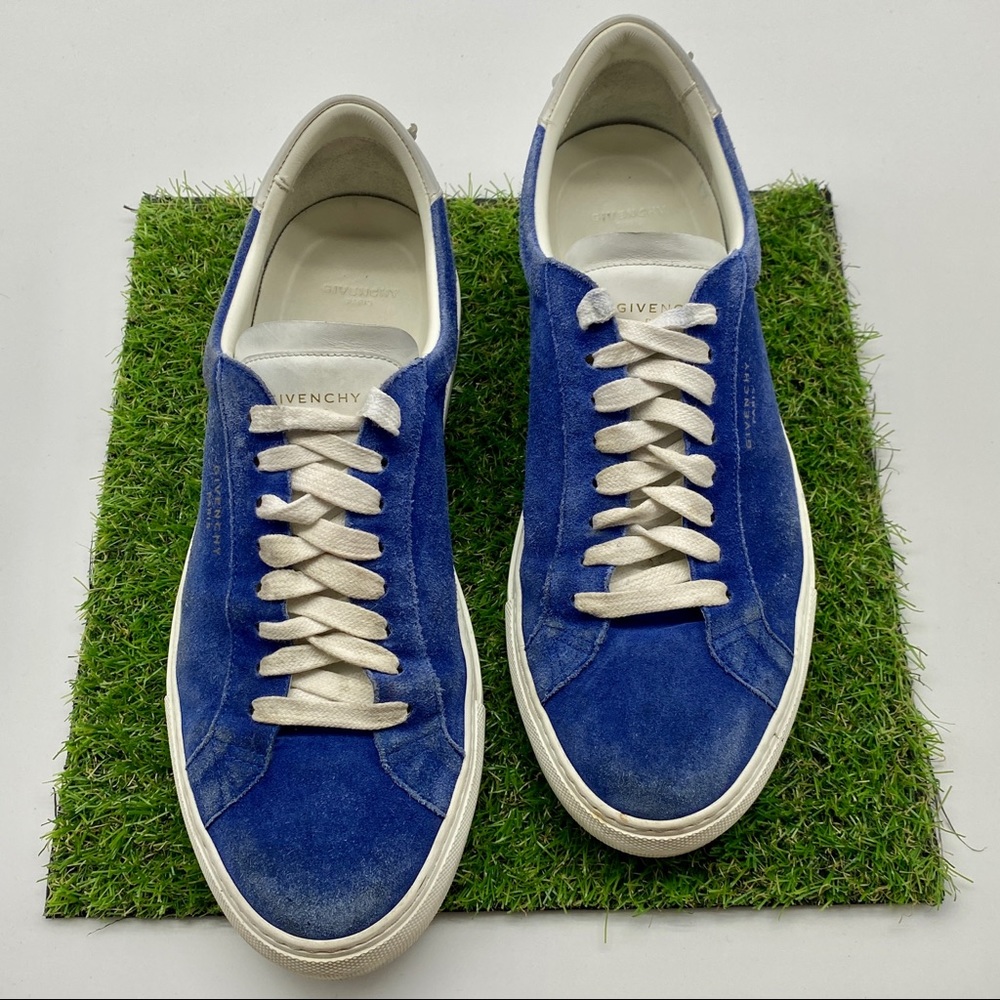 GIVENCHY PARIS MENS BLUE SUEDE LEATHER SNEAKERS 41 - Picture 3 of 6